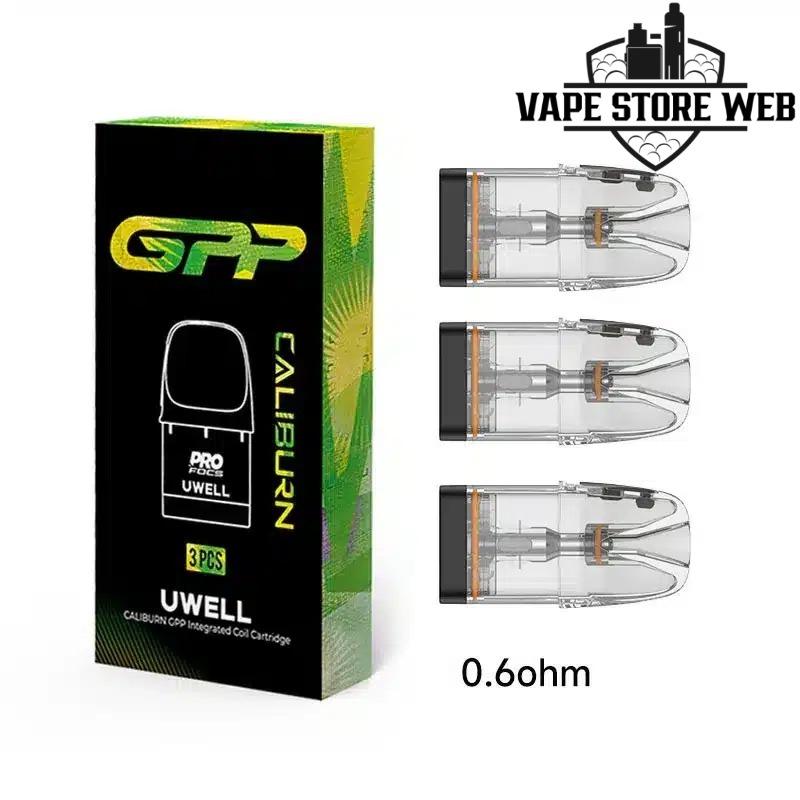 UWELL Caliburn GPP Replacement Pod 3.0ml – Shop Now at Vape Store Web Dubai 2 Uwell Caliburn GPP Replacement Pods 0.6 ohm