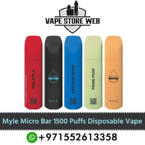 Myle Micro Bar 1500 Puffs Disposable Vape 20mg 3ml Waterproof In Dubai