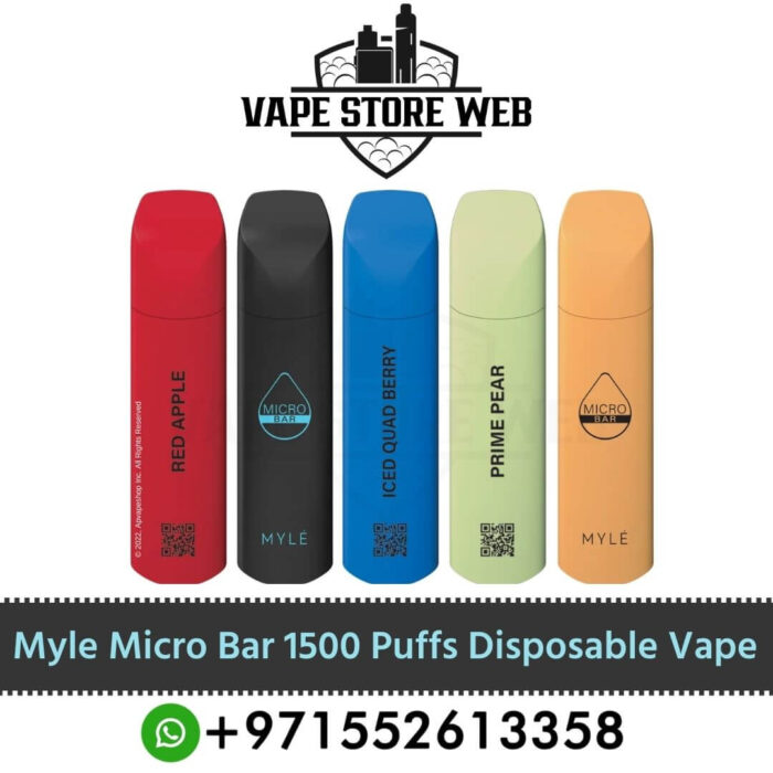Myle Micro Bar 1500 Puffs Disposable Vape 20mg 3ml Waterproof In Dubai Micro Bar 1500 Puffs Myle Disposable Vape 20mg 3ml Waterproof