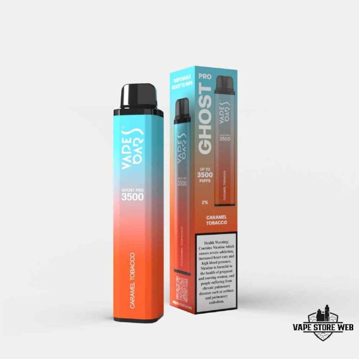 Vape Bar Ghost Pro 3500 Puffs 20Mg Disposable Vape Price in Dubai Caramel Tobacco