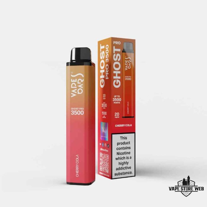 Vape Bar Ghost Pro 3500 Puffs 20Mg Disposable Vape Price in Dubai Cherry Cola