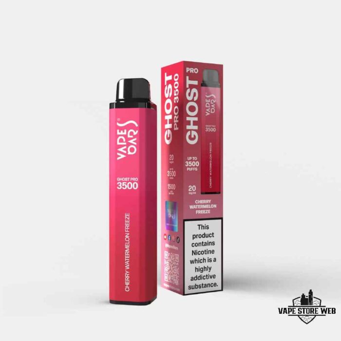 Vape Bar Ghost Pro 3500 Puffs 20Mg Disposable Vape Price in Dubai Cherry Watermelon Freeze
