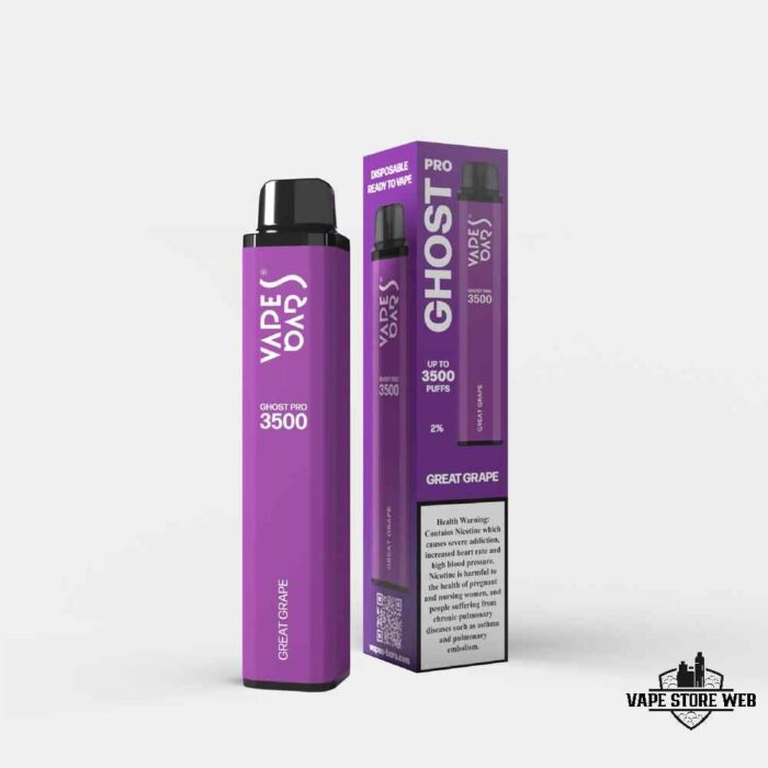 Vape Bar Ghost Pro 3500 Puffs 20Mg Disposable Vape Price in Dubai Great Grape