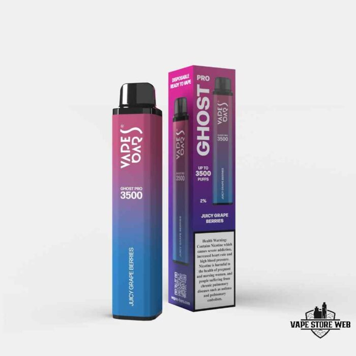 Vape Bar Ghost Pro 3500 Puffs 20Mg Disposable Vape Price in Dubai Joicy Grape Berries