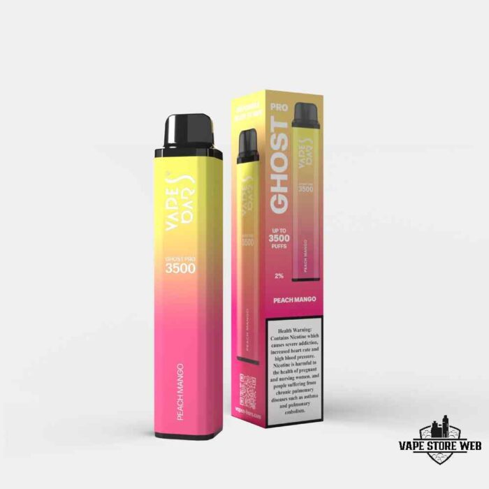 Vape Bar Ghost Pro 3500 Puffs 20Mg Disposable Vape Price in Dubai Peach Mango