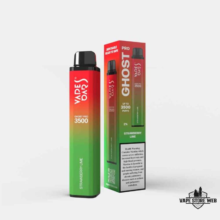 Vape Bar Ghost Pro 3500 Puffs 20Mg Disposable Vape Price in Dubai Strawberry Lime