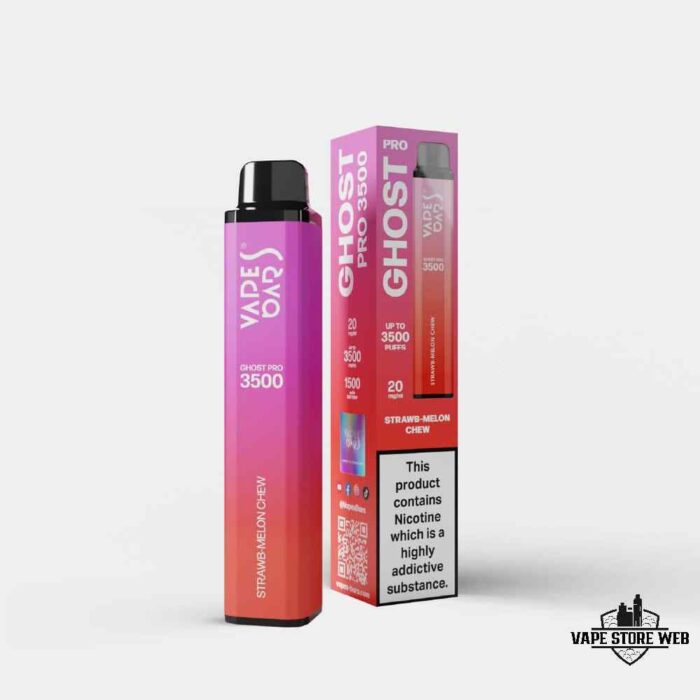 Vape Bar Ghost Pro 3500 Puffs 20Mg Disposable Vape Price in Dubai Strawberry Melon Chew