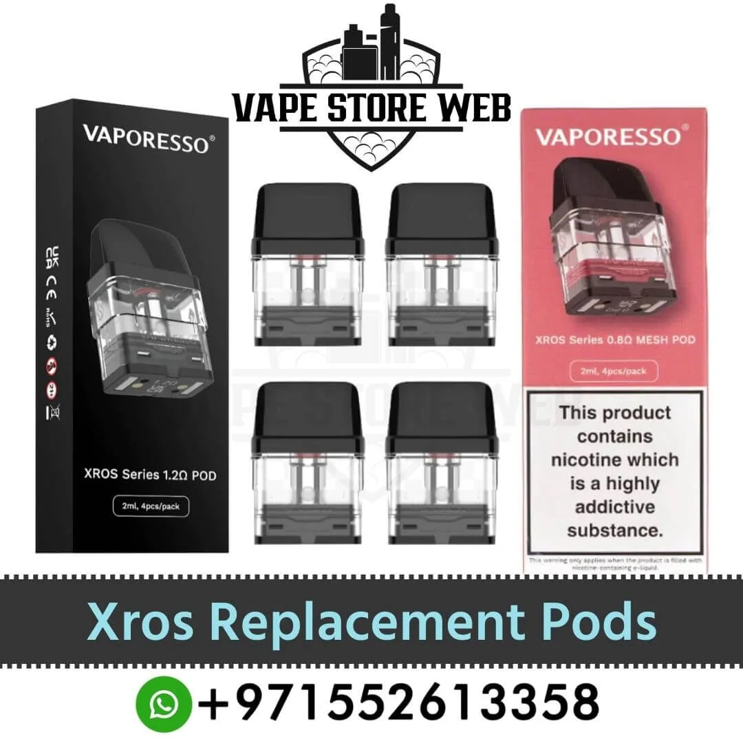 Vaporesso Xros Replacement Pods (Pack of 2 Pcs) In UAE 1 Vaporesso Xros Replacement Pods (4PC/PACK) In UAE