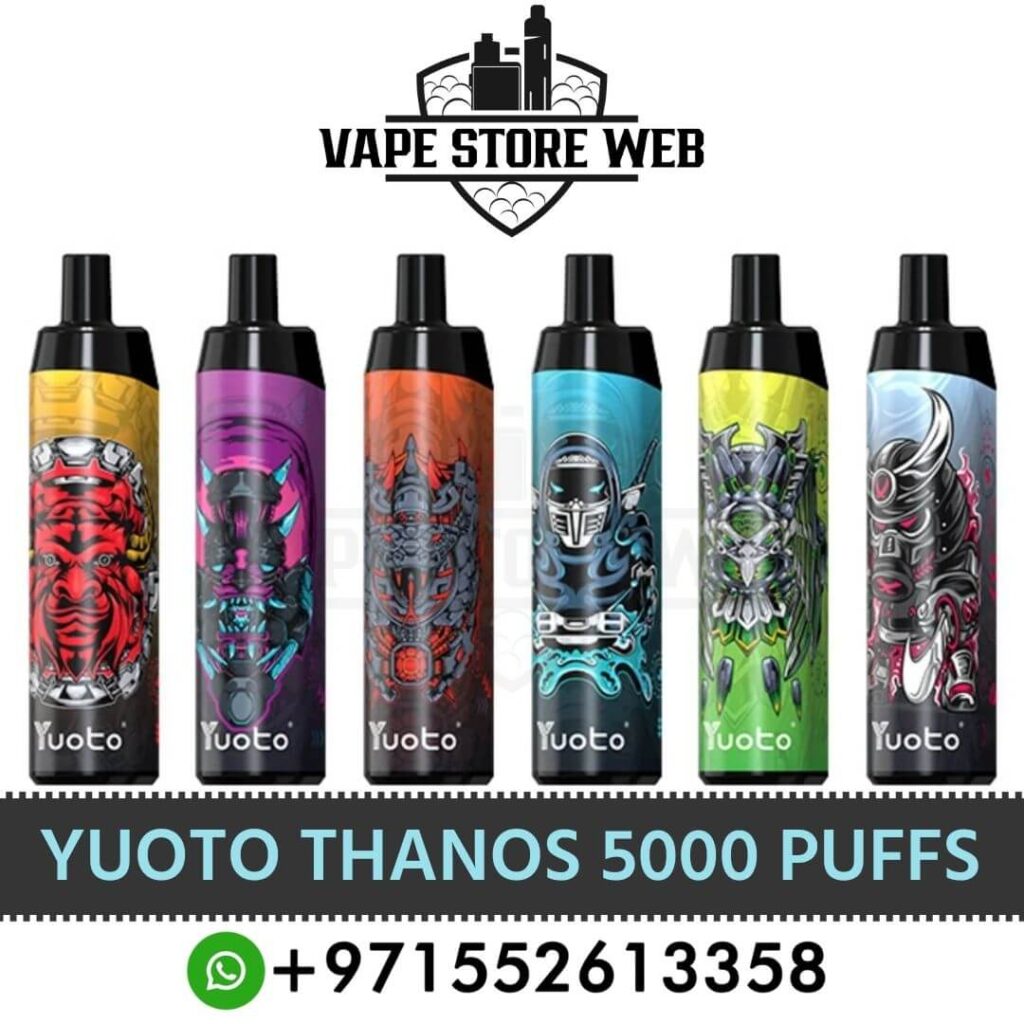 Yuoto full range guide: Yuoto Thanos 5000 puffs disposable vape in Dubai