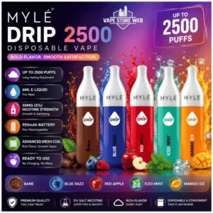 myle drip 2500 puffs 50mg disposable vape in dubai
