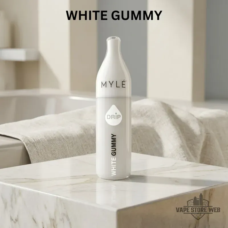 MYLE Drip 2500 Puffs 50Mg Disposable Vape in Dubai 3 myle drip 2500 puffs 50mg disposable vape in dubai white gummy