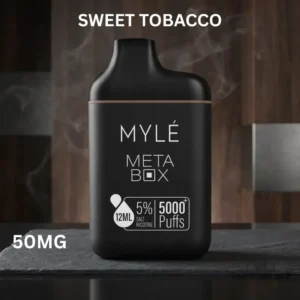 myle meta box 5000 puffs 50mg nicotine sweet tobacco