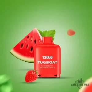 tugboat super 12000 puffs 50mg disposable vape in uae strawberry watermelon ice