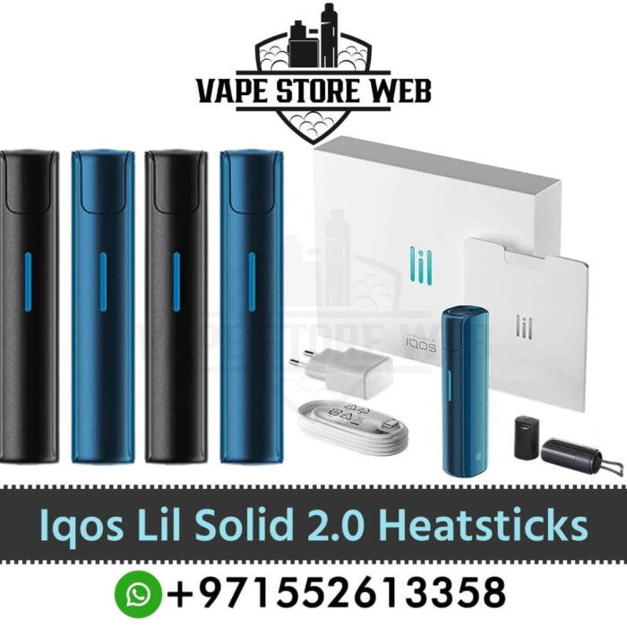 Iqos Lil Solid 2.0 E Cigarettes Black Blue in UAE Iqos Lil Solid 2.0 E Cigarettes Black Blue in UAE