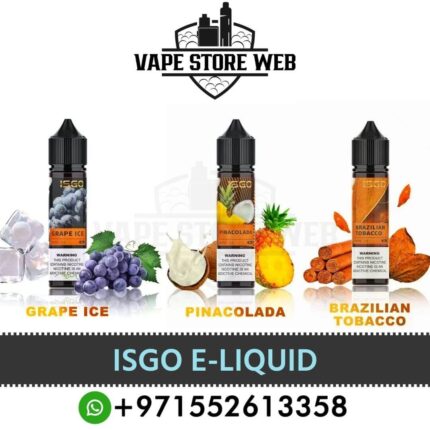 Isgo 60ml 3mg 6mg 60ml 120ml-E-juice Salt Nic 30mg 50mg 30ml in UAE Isgo Liquid UAE