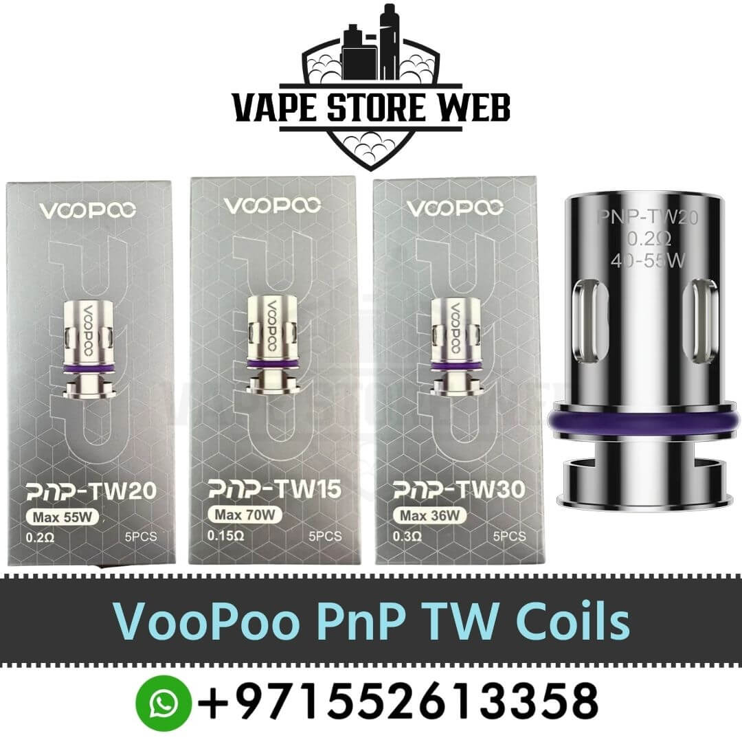 VooPoo PnP TW Replacement Coils 0.15ohm o.2ohm 0.3ohm (5Pieces) in Dubai, UAE Pnp TW UAE