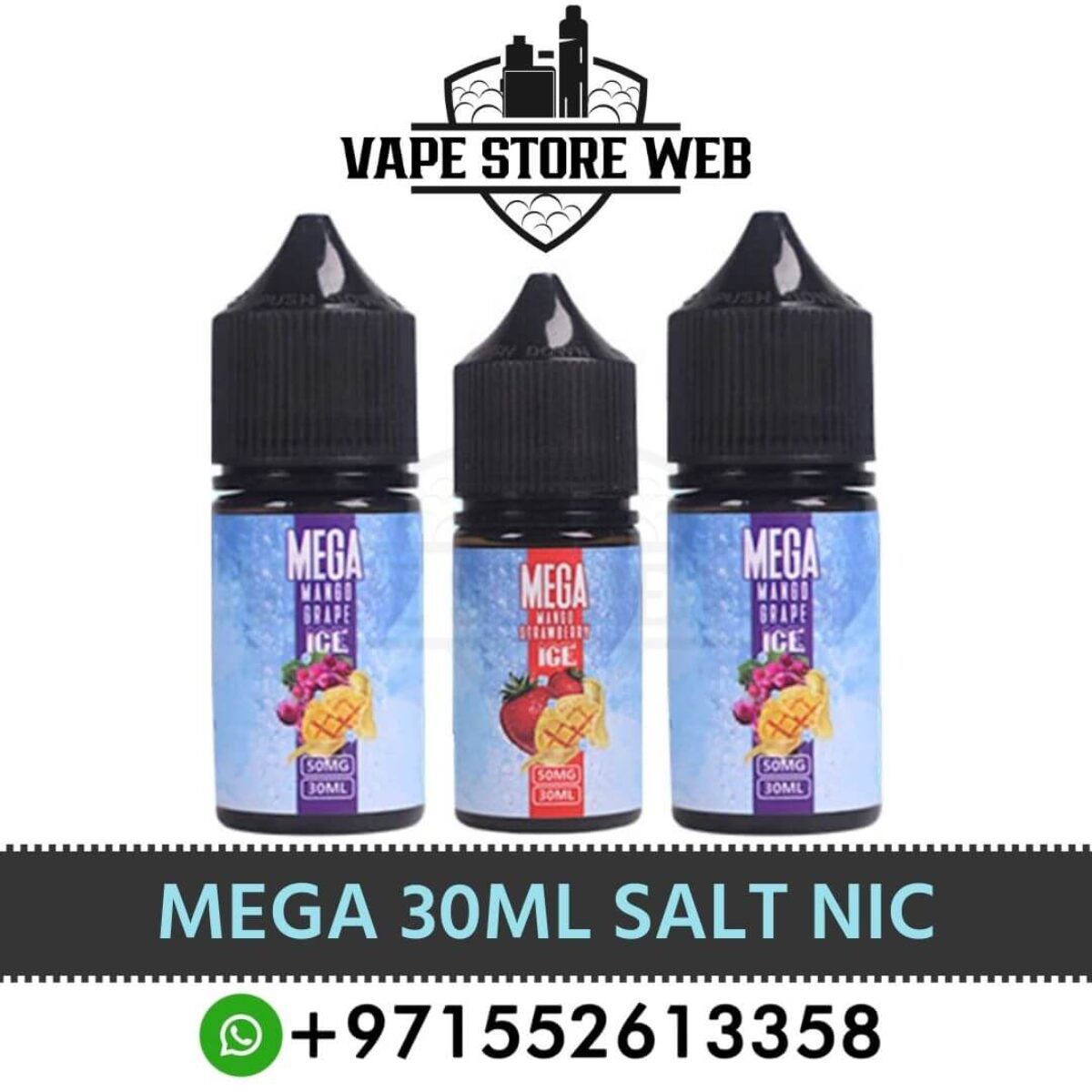 Best MEGA 30ml 30mg/50mg Salt Nic E-liquid In Dubai