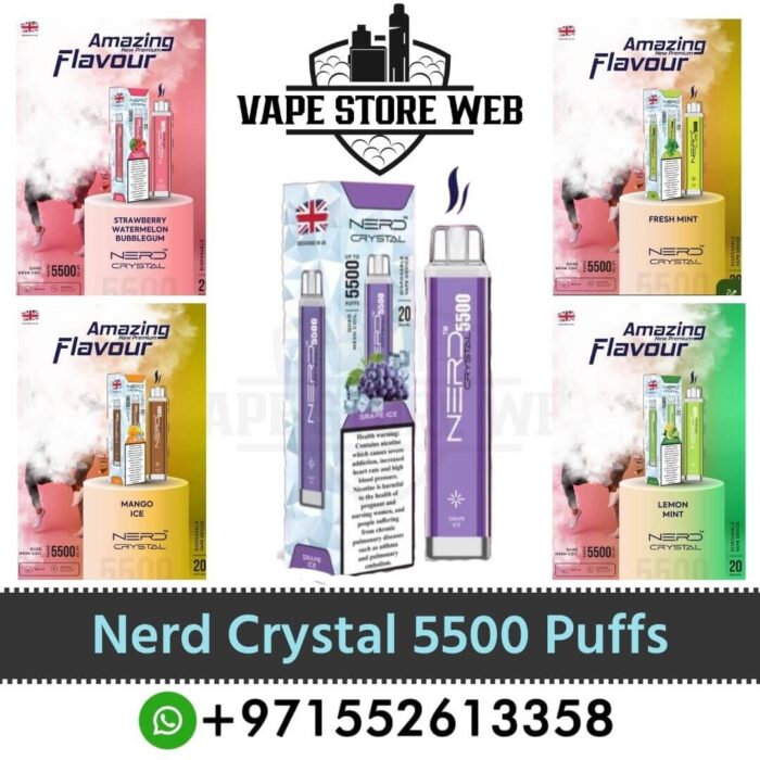 Best Nerd Crystal 5500 Puffs Disposable Vape In Dubai, UAE Near Me