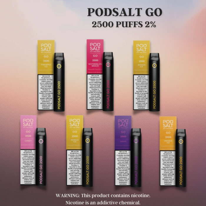 Best Pod Salt Go 2500 Puffs 20mg Disposable Vape In Dubai