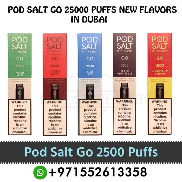 Best Pod Salt Go 2500 Puffs 20mg Disposable Vape In Dubai Near me