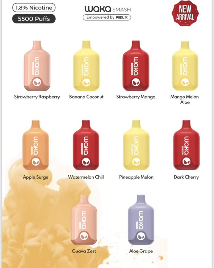 Best Waka Smash 5500 Puffs 18mg Disposable Vape, UAE