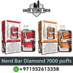 Best Nerd Bar Diamond 7000 Puffs 20Mg Disposable Vape In Dubai, UAE Near Me