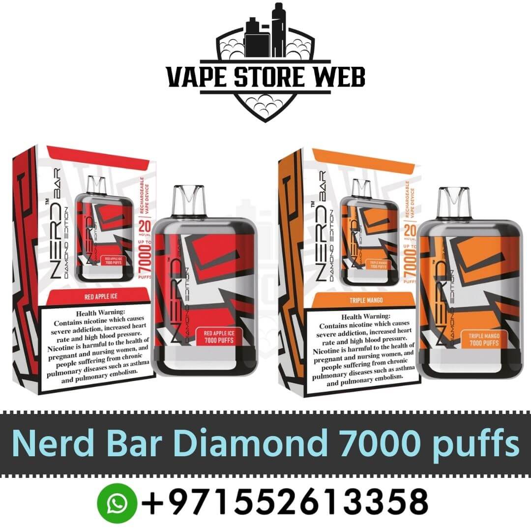 Best Nerd Bar Diamond 7000 Puffs 20Mg Disposable Vape In Dubai, UAE Near Me