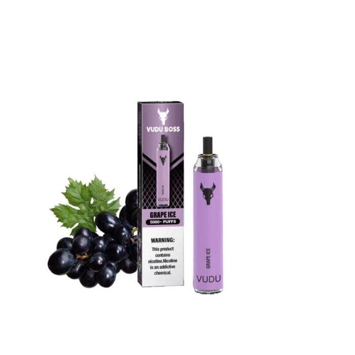 Best VUDU Boss 5000 Puffs 50Mg Grape Ice Disposable Vape In Dubai