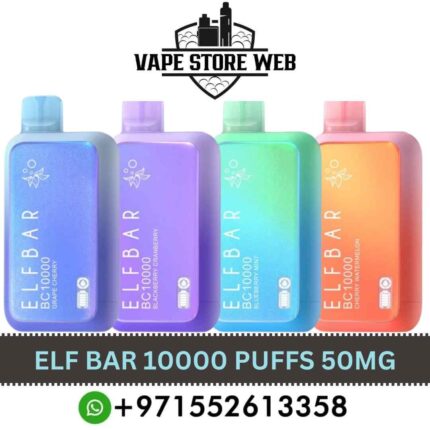 Discover ELF BAR 10000 Flavors and Price in UAE for Vape Store Web. ELF BAR 10000 Puffs Disposable Vape shop in Dubai