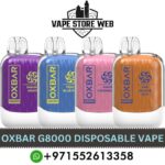 Get OXBAR G8000 Price in UAE. OXBAR Vape G8000 18mg Disposable Vape in Dubai. OXBAR G8000 8000 Puffs 18mg Vape Shop near me