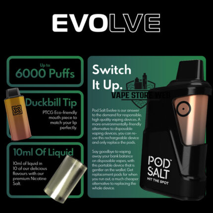 POD SALT EVOLVE 6000 Puffs Disposable Vape In Dubai