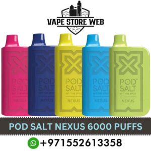 POD SALT Nexus 6000 Puffs 20MG Disposable Vape In UAE. POD SALT 6000 Puffs Nexus 20mg 650mAh Battery Disposable Vape Shop In Dubai