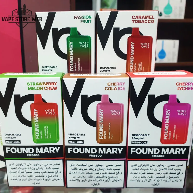 VAPES BARS Found Mary FM5800 Disposable 5800 Puffs Rechargeable Vape in UAE 2 Vape Bars Found Mary