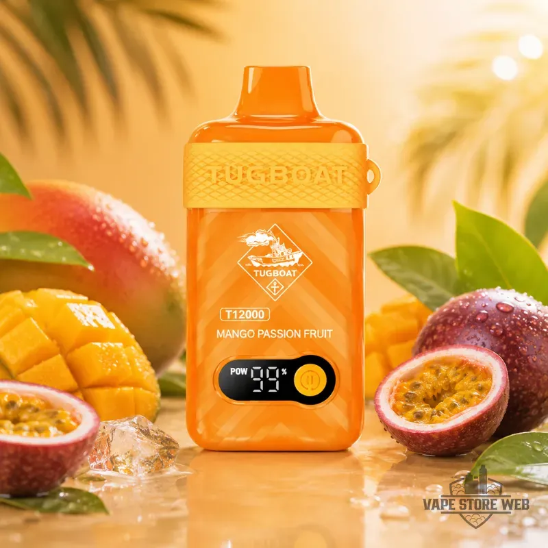 TUGBOAT T12000 Puffs Disposable Vape in Dubai 13 tugboat t12000 puffs disposable vape in dubai mango passion fruit