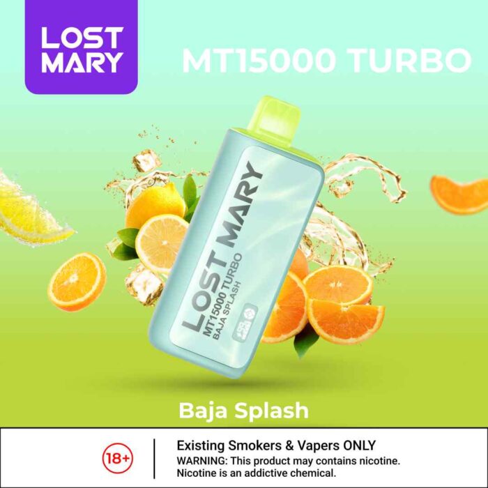 BAJA SPLASH LOST MARY MT15000 Turbo 15000 Puffs 5% (50MG) Disposable Vape in Dubai