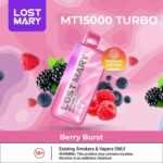 BERRY BURST LOST MARY MT15000 Turbo 15000 Puffs 5% (50MG) Disposable Vape in Dubai