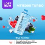 BLUE RAZZ ICE LOST MARY MT15000 Turbo 15000 Puffs 5% (50MG) Disposable Vape in Dubai