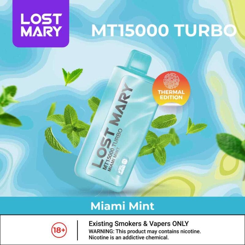 What Does the “Turbo” in the LOST MARY MT15000 Turbo Actually Mean for Adult Buyers? 2 MIAMI MINT LOST MARY MT15000 Turbo 15000 Puffs 5% (50MG) Disposable Vape In Dubai
