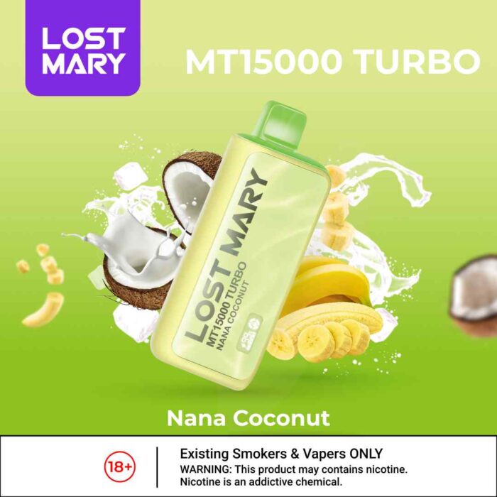 NANA COCONUT LOST MARY MT15000 Turbo 15000 Puffs 5% (50MG) Disposable Vape in Dubai