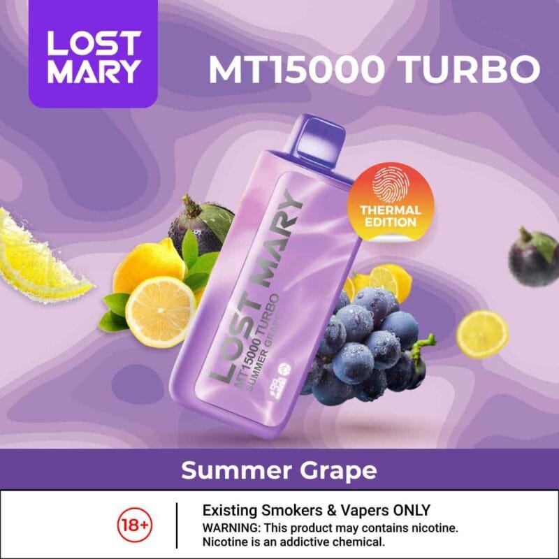 What Does the “Turbo” in the LOST MARY MT15000 Turbo Actually Mean for Adult Buyers? 9 SUMMER GRAPE LOST MARY MT15000 Turbo 15000 Puffs 5% (50MG) Disposable Vape In Dubai