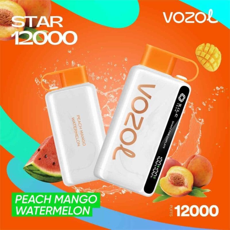 What Makes the VOZOL Star 12K More Than Just Another 12,000-Puff Disposable Vape? 14 VOZOL START 12000 PUFFS PEACH MANGO WATERMELON