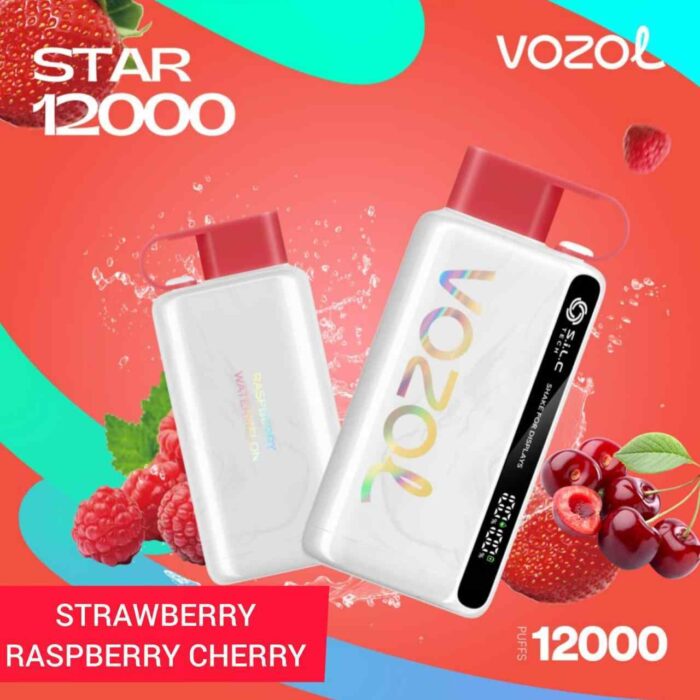 VOZOL START 12000 PUFFS STRAWBERY RASPBERRY CHERRY