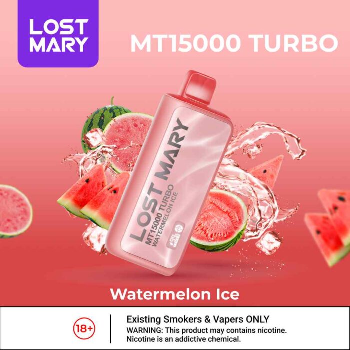 WATERMELON ICE LOST MARY MT15000 Turbo 15000 Puffs 5% (50MG) Disposable Vape in Dubai