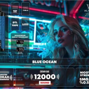 AL FAKHER Crown Bar 12000 Puffs Disposable Vape In Dubai BLUE OCEAN