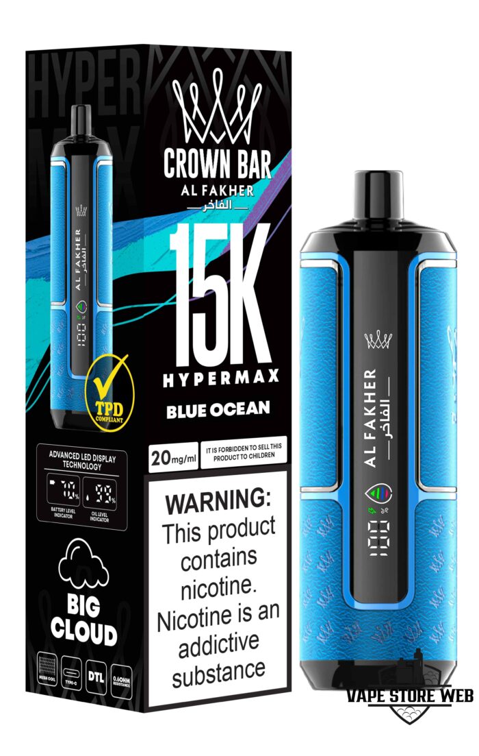 Al Fakher Crown Bar Hypermax 5k Blue Ochan