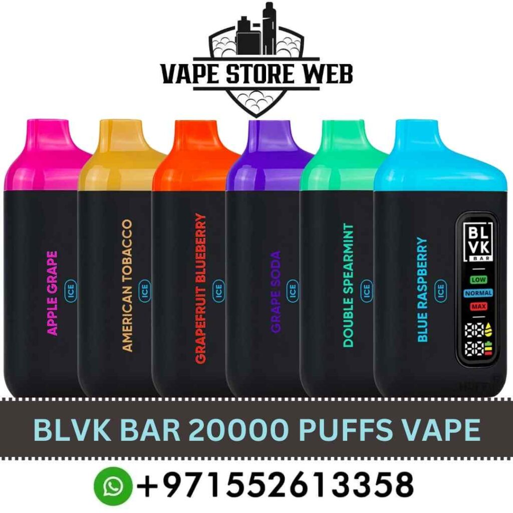 BLVK full range guide: BLVK BAR 20000 puffs disposable vape in Dubai