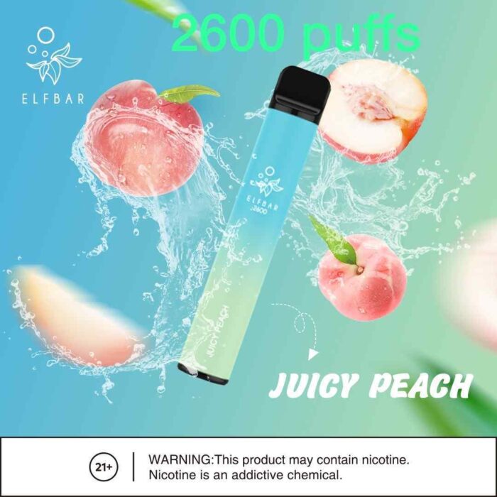 ELFBAR 2600 Puffs vape price Dubai JUICY PEACH