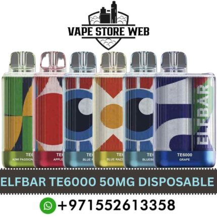 ELFBAR TE 6000 Disposable 6000 Puffs 5% Vape Price in Dubai