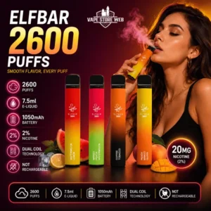 elfbar 2600 puffs 20mg disposable vape in dubai