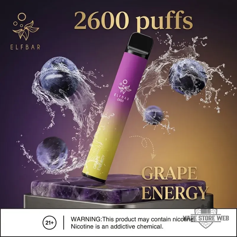 ELFBAR 2600 Puffs 20MG Disposable Vape in Dubai 6 elfbar 2600 puffs 20mg disposable vape in dubai grape energy